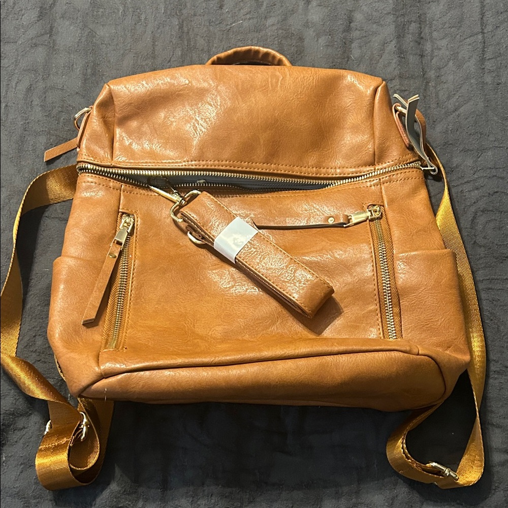 Source Unknown Tan Backpack